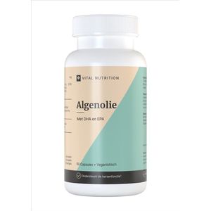 Vital Nutrition Algenolie - 300mg DHA en 150mg EPA - Algenolie van Algae Mega™ - Duurzame kweek - 60 capsules