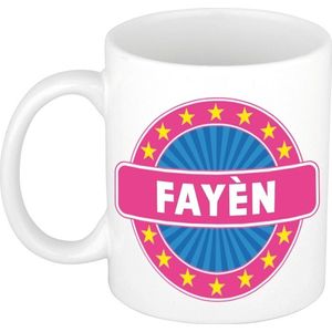 Fayen naam koffie mok / beker 300 ml  - namen mokken