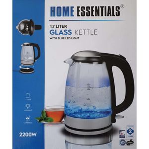 Home Essentials Glazen Waterkoker 1,7L met LED Licht 2200W - Best Seller