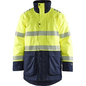 Blaklader 4527-1534 Multinorm Winterparka - High Vis Geel/Marineblauw - 4XL