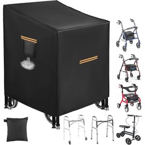Waterdichte Rollator Afdekking met Reflectoren en Ventilatieopeningen - Universele Beschermhoes