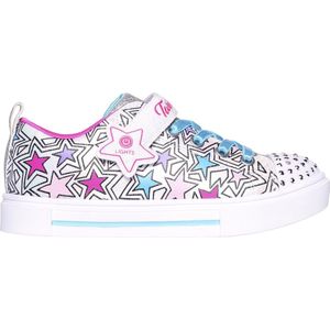 Skechers Twinkle Sparks - Shimmer Star Meisjes Sneakers - Wit;Multicolour - Maat 33