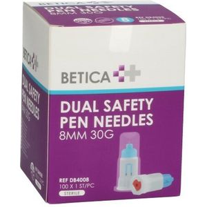 BETICA VEILIGHEIDSPENNAALDEN (DUAL SAFETY) - 8MM X 30G - 100 STUKS