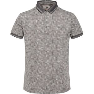 Gabbiano Poloshirt Polo Met Print 234522 412 Black Coffee Mannen Maat - 3XL