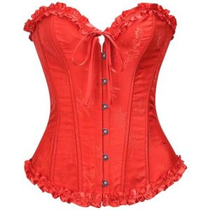 Ivy Shi Dameskorset met beha, gotisch, vintage, bustier, zwart/rood, M