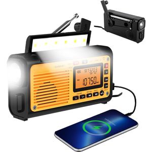 Radio - Noodradio - Weerradio - Radio voor Noodgevallen - Nood - Muziek - Nieuws - Noodpakket - Rampen - Praktisch - Zonneenergie