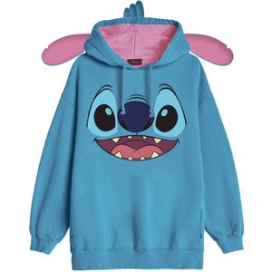 Lilo & Stitch Stitch Dames Trui met capuchon - blauw - XXL