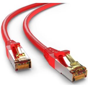 Goobay - S/FTP netwerkkabel CAT6a - Rood - 10 meter