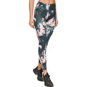 Lola tie dye high waist Legging - Army Groen/Coral