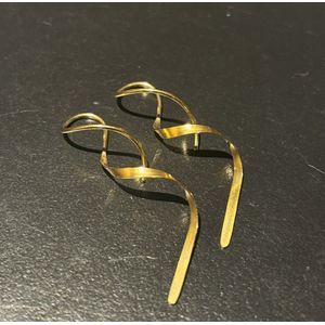 No-Fade Goud-Stijl Vergulde 'Spiraal Threader' Oorbellen Sieraden Voor Dames En Heren
