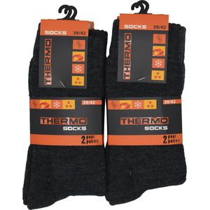 Intersocks - Thermosokken heren - Multipack 4 paar - 43/46 - antracite - SKI