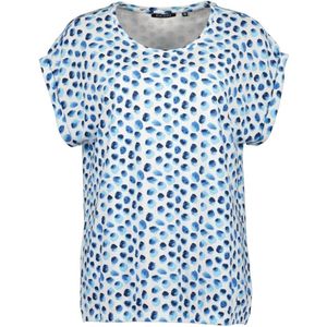 Blue Seven dames shirt - shirt dames - 105811 - blauw/wit print - KM - maat 40