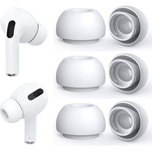 3x medium Oordopjes voor Apple Airpods Pro - Airpods Pro tips - Airpods Pro vervanging tips - 3 paar oordopjes voor Airpods Pro - Medium / Wit