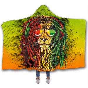 Livano Hoodie Deken Met Mouwen - Onesie - Plaid - Fleece Blanket - Knuffeldeken - Dames - Heren - Kinderen - Leeuw - Volwassenen