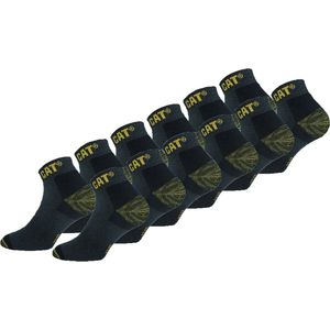 Caterpillar 12 Paar Premium Sneaker Werksokken - Dubbele Versterkt - Katoen Grijs 39-42