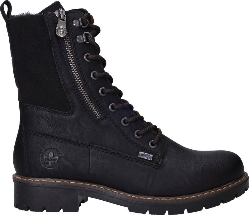 Rieker - Veterboots - Zwart - Dames