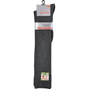 2 Paar unisex top kwaliteit katoenen kousen – naadloos – zonder elastiek – antraciet grijs – maat 43/46