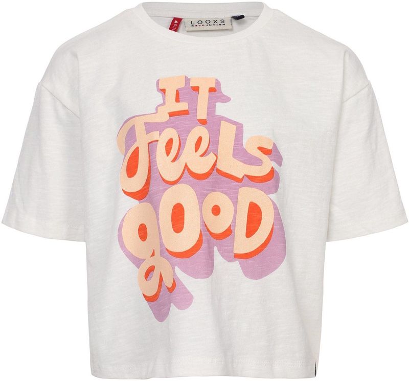 LOOXS Little 2601-7413-001 Meisjes T-Shirt - Maat 92 - Gebroken Wit van 100% Cotton