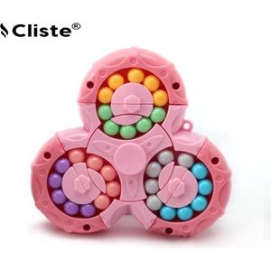 Cliste 2-in-1 Fidget Spinner Magic Bean roterende Kubus Speelgoed - 1 stuk - Sensorisch Speelgoed - Badspeelgoed - Brain Training handheld puzzelspeelgoed - Nieuw - Kinderen