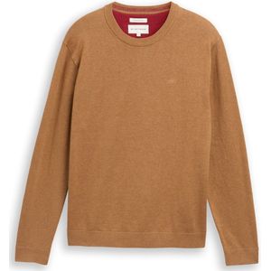 TOM TAILOR - Trui - Bruin - Effen - Lange Mouw