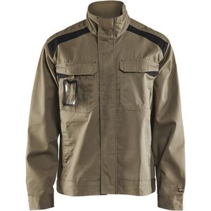 Blåkläder 4054-1800 Industriejack Ongevoerd Khaki/Zwart maat S