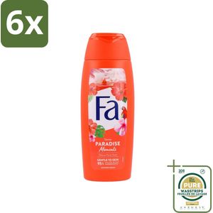 Fa - Paradise Moments - Douchecrème - Hibiscusbloem - 250 ml - Voordeelverpakking - 6 stuks - Vegan - Natuurlijke ingrediënten