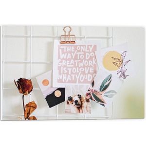 Forex - Rek met tekst: ''The only way to do great work is to love what you do.'' - 60x40cm Foto op Forex
