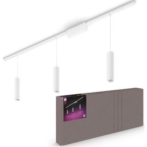 Philips Hue Perifo railverlichting plafond - wit en gekleurd licht - 3 hanglampen - wit - basisset