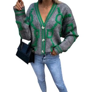 Livano Cardigan Dames - Vest - Knopen - Warm - Gebreid Vest - Grijs - S