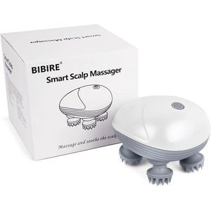 Hoofdmassageapparaat Draadloos Waterdicht met 4 Massagekoppen en 3 Massagemodi