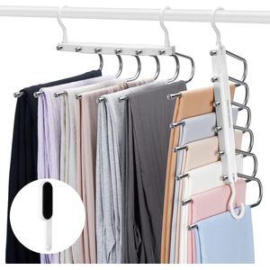 Ruimtebesparende broekhanger, meerdere ruimtebesparende broekhanger van 2 stuks, voor jeans, handdoek, sjaal, stropdasopberger