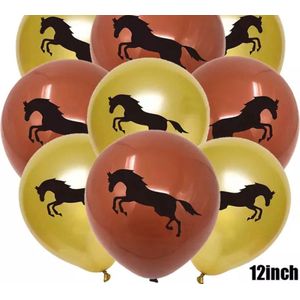 Akyol - Ballon paard - thema paard - paarden ballonnen - 6 stuks - happy birthday - verjaardag- paard - Ballon dieren