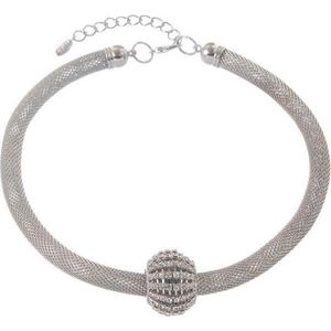Behave Klassieke ketting met hanger en steentjes