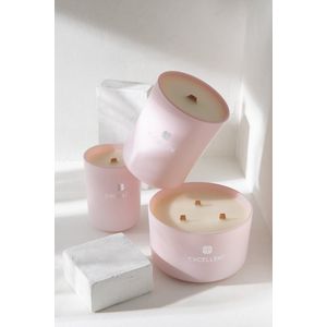 J-Line geurkaars Excellent - glas - roze – medium - 80U