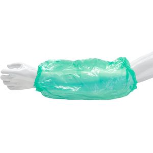 Overmouw Wegwerp Groen – 25 mu – 100 stuks – PE Beschermmouwen – Hygiënische Bescherming voor Armen - mouwovertrek - mouwhoes - overmouw groen