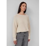 s.Oliver - Trui - Crème - Knitwear - Losse Pasvorm - Lange Mouw