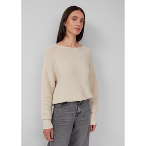 s.Oliver - Trui - Crème - Knitwear - Losse Pasvorm - Lange Mouw