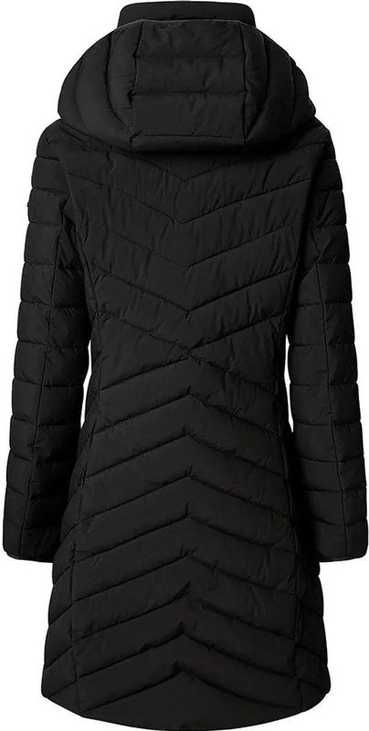 Pepe Jeans - PL4024356 Sann - Lange Duffeljas - Zwart - Casual - Polyester