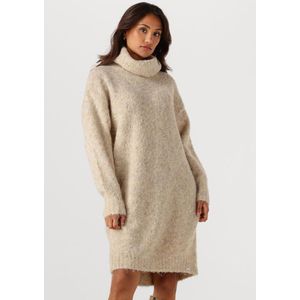 Simple Knit-boucle-25-3 Dames - Jurk - Beige - Maat XL