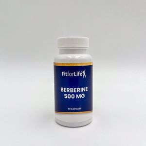 Fit for Life Berberine - 500 mg - Capsules - Gebruik gemaakt van Rebersa - Geschikt voor vegetariërs en veganisten - 90 capsules