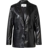 comma - Indoor-Blazer - Imitatieleer - Relaxed Fit