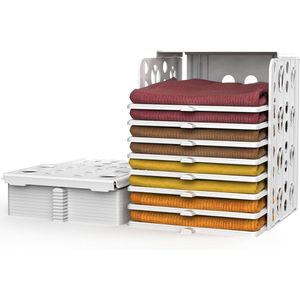 Kledingorganizer stapelbaar voor het opbergen van T-shirts, sweatshirts, broeken