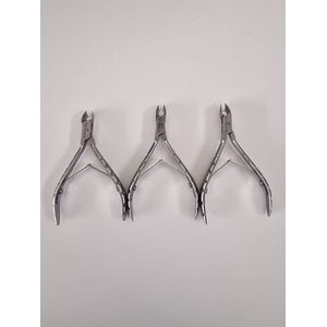 Belux Surgical Instruments / Set van 3 Nagelriem knipper - Professionele nagelriem tang - Snijbek: 5,6,8 mm Maat : 10.5 cm
