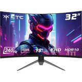 KTC H32S17F 32'' Curved Gaming Monitor, 1920*1080 HVA Paneel, 240Hz Refresh Rate, 125% sRGB, 3500:1 Contrastratio, Adaptive Sync, HDR10, 3ms Reactietijd, 2*HDMI2.0 1*DP1.4 1*USB2.0 1*Audio, VESA Montage, Verstelbare Kanteling, Weinig Blauw Licht
