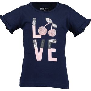 Blue Seven-Kids Girls knitted T-shirt-Ultramarin - Maat 104