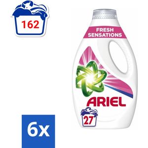 Ariel Original - Fresh Sensations - Vloeibaar Wasmiddel - Witte en Lichtgekleurde Was - 27 Wasbeurten - Voordeelverpakking - 6 stuks