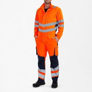 Engel Safety Light overall 4545-319 - Hi-vis Orange / Blue Ink - L