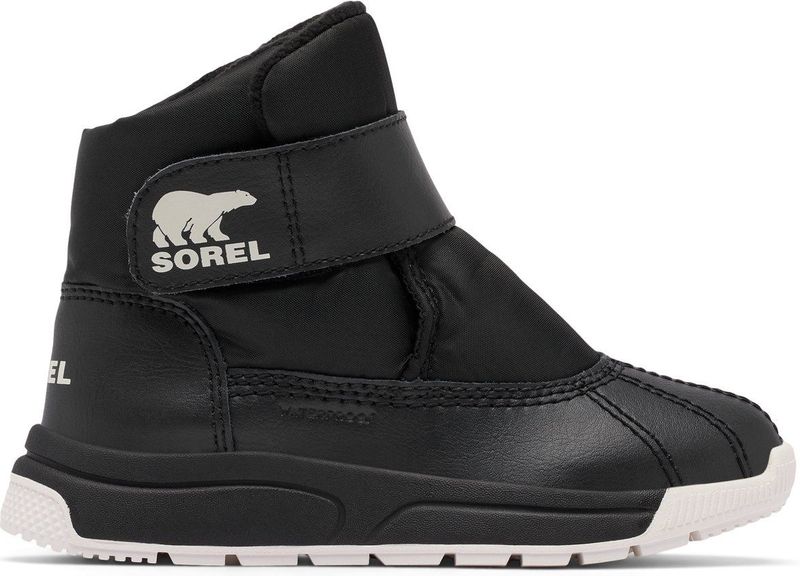 Sorel CHILDREN'S WHITNEY™ III STRAP MID WP Unisex Snowboots - Black, Sea Salt