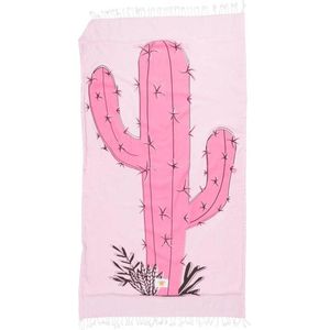 Mycha Ibiza – strandlaken – strandhanddoek – kikoy – cactus – roze – 100% katoen