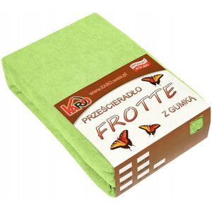 Citroenkleurige badstof handdoek met elastiek 160x200 cm